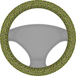 Pink & Lime Green Leopard Steering Wheel Cover