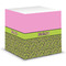 Pink & Lime Green Leopard Sticky Note Cube (Personalized)