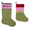 Pink & Lime Green Leopard Stockings - Side by Side compare