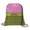 Pink & Lime Green Leopard Drawstring Backpack