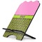 Pink & Lime Green Leopard Stylized Tablet Stand - Side View