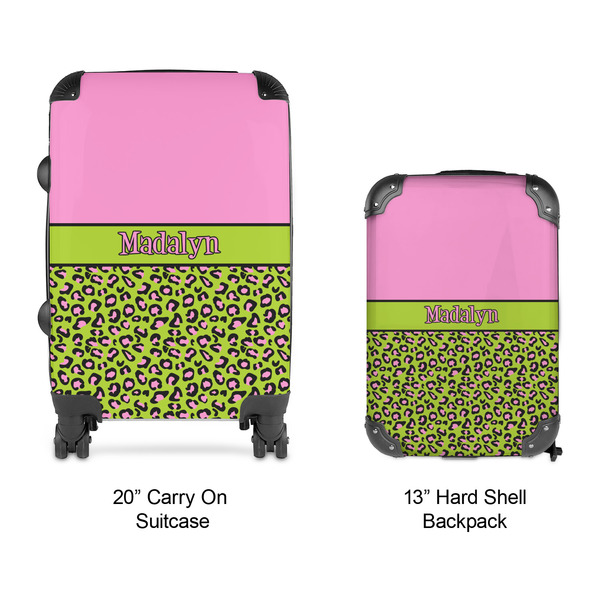 Pink & Lime Green Leopard Suitcase Set 4 - APPROVAL