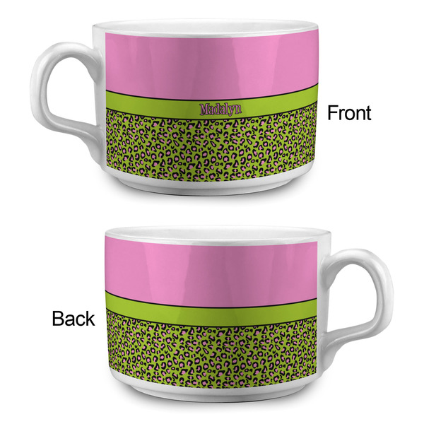 Pink & Lime Green Leopard Tea Cup - Single Apvl