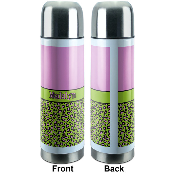 Pink & Lime Green Leopard Thermos - Apvl