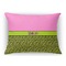 Pink & Lime Green Leopard Throw Pillow (Rectangular - 12x16)