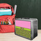 Pink & Lime Green Leopard Tin Lunchbox - LIFESTYLE