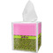 Pink & Lime Green Leopard Tissue Box Cover w/ Name or Text