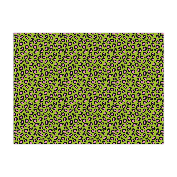Custom Pink & Lime Green Leopard Large Tissue Papers Sheets - Heavyweight