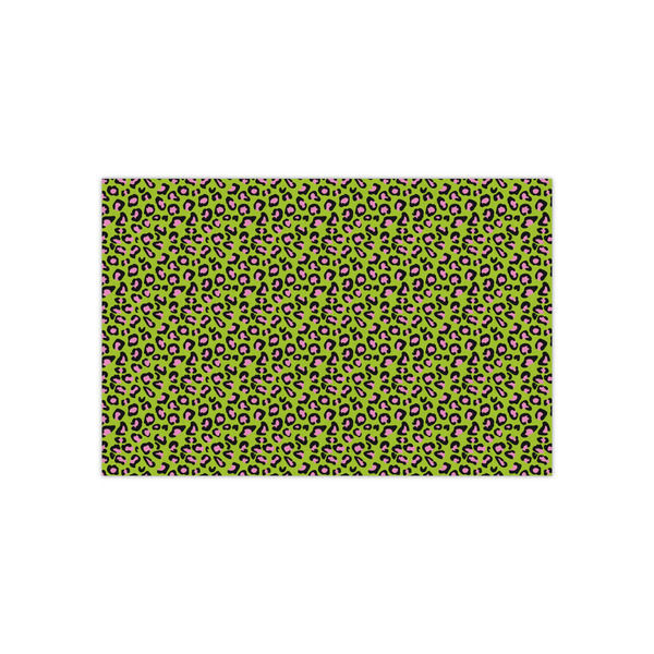 Custom Pink & Lime Green Leopard Small Tissue Papers Sheets - Heavyweight