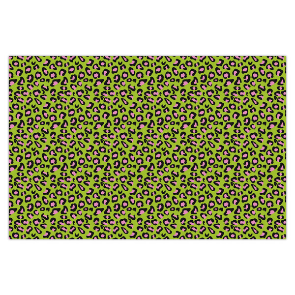 Custom Pink & Lime Green Leopard Tissue Paper Sheets - X-Large - Heavyweight