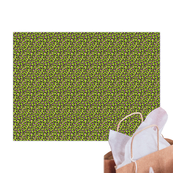 Pink & Lime Green Leopard Tissue Paper Sheets - Main