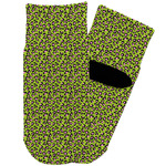 Pink & Lime Green Leopard Toddler Ankle Socks