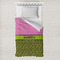Pink & Lime Green Leopard Toddler Duvet Cover w/ Name or Text