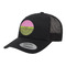 Pink & Lime Green Leopard Trucker Hat - Black (Personalized)