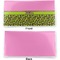 Pink & Lime Green Leopard Vinyl Check Book Cover - Front and Back