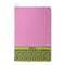 Pink & Lime Green Leopard Waffle Weave Golf Towel - Front/Main