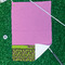 Pink & Lime Green Leopard Waffle Weave Golf Towel - In Context