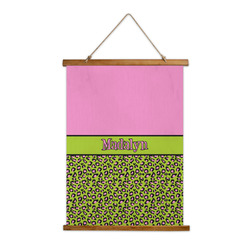 Pink & Lime Green Leopard Wall Hanging Tapestry (Personalized)