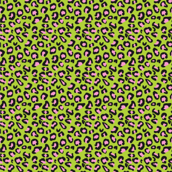 Custom Pink & Lime Green Leopard Wallpaper & Surface Covering (Water Activated 24"x 24" Sample)