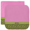 Pink & Lime Green Leopard Washcloth / Face Towels