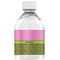 Pink & Lime Green Leopard Water Bottle Label - Single Front