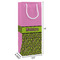 Pink & Lime Green Leopard Wine Gift Bag - Dimensions