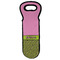 Pink & Lime Green Leopard Wine Tote Bag w/ Name or Text