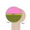 Pink & Lime Green Leopard Wooden 6" Food Pick - Round - Single Sided - Front & Back