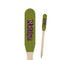 Pink & Lime Green Leopard Wooden Food Pick - Paddle - Closeup