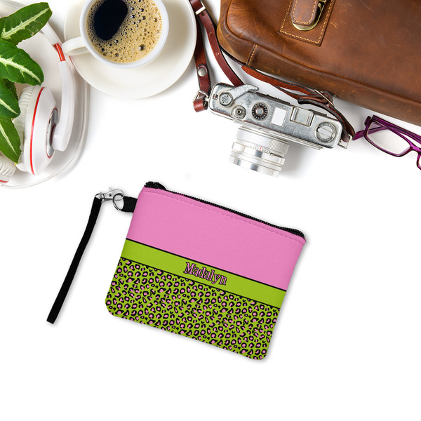Pink & Lime Green Leopard Wristlet ID Cases - LIFESTYLE