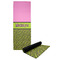 Pink & Lime Green Leopard Yoga Mat with Black Rubber Back Full Print View