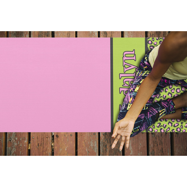 Pink & Lime Green Leopard Yoga Mats - LIFESTYLE