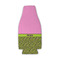 Pink & Lime Green Leopard Zipper Bottle Cooler (Personalized)