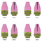 Pink & Lime Green Leopard Zipper Bottle Cooler - Set of 4 - APPROVAL