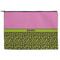 Pink & Lime Green Leopard Zipper Pouch Large (Front)