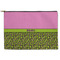 Pink & Lime Green Leopard Zipper Pouch - Large - 12.5"x8.5" (Personalized)