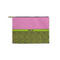 Pink & Lime Green Leopard Zipper Pouch Small (Front)
