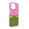 Pink & Lime Green Leopard iPhone 13 Case - Angle