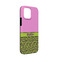 Pink & Lime Green Leopard iPhone 13 Mini Tough Case - Angle