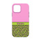 Pink & Lime Green Leopard iPhone 13 Mini Tough Case - Back