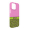 Pink & Lime Green Leopard iPhone 13 Pro Case - Angle