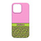Pink & Lime Green Leopard iPhone 13 Pro Case - Back