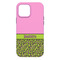 Pink & Lime Green Leopard iPhone 13 Pro Max Tough Case - Back
