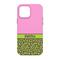 Pink & Lime Green Leopard iPhone 13 Pro Tough Case - Back
