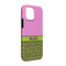 Pink & Lime Green Leopard iPhone 13 Tough Case - Angle