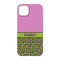 Pink & Lime Green Leopard iPhone 14 Case - Back