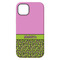 Pink & Lime Green Leopard iPhone 14 Pro Max Tough Case - Back