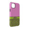 Pink & Lime Green Leopard iPhone 14 Pro Tough Case - Angle