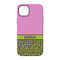 Pink & Lime Green Leopard iPhone 14 Pro Tough Case - Back