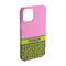 Pink & Lime Green Leopard iPhone 15 Case - Angle